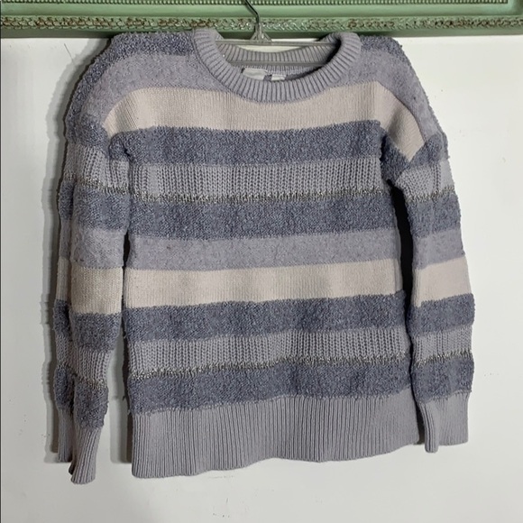 GAP Kids lavender stripe textured cozy pullover sweater small kids - Picture 7 of 7